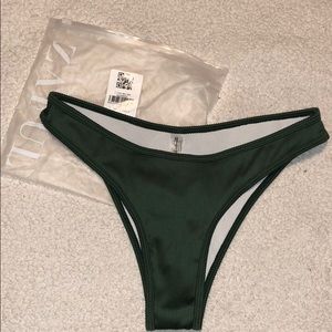 ZAFUL Green Ribbed Bikini Bottoms - Small